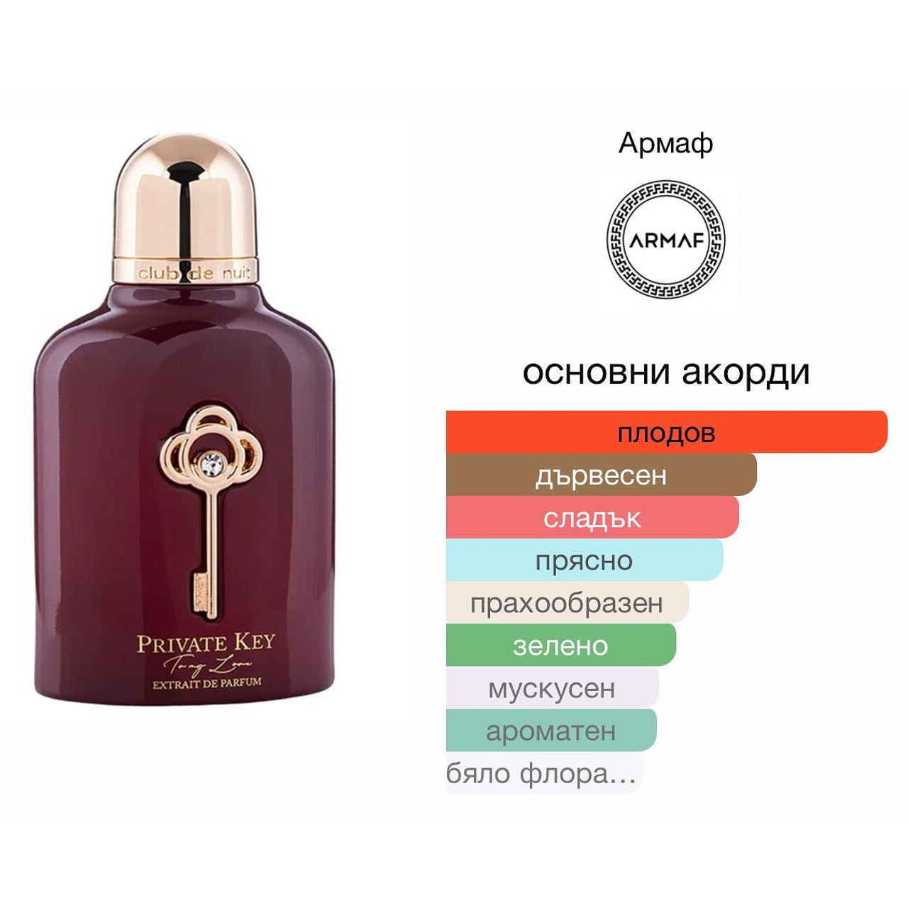 Armaf Private Key to My Love ExDP 100мл. - оригинален арабски парфюм | Aroma Viva BG