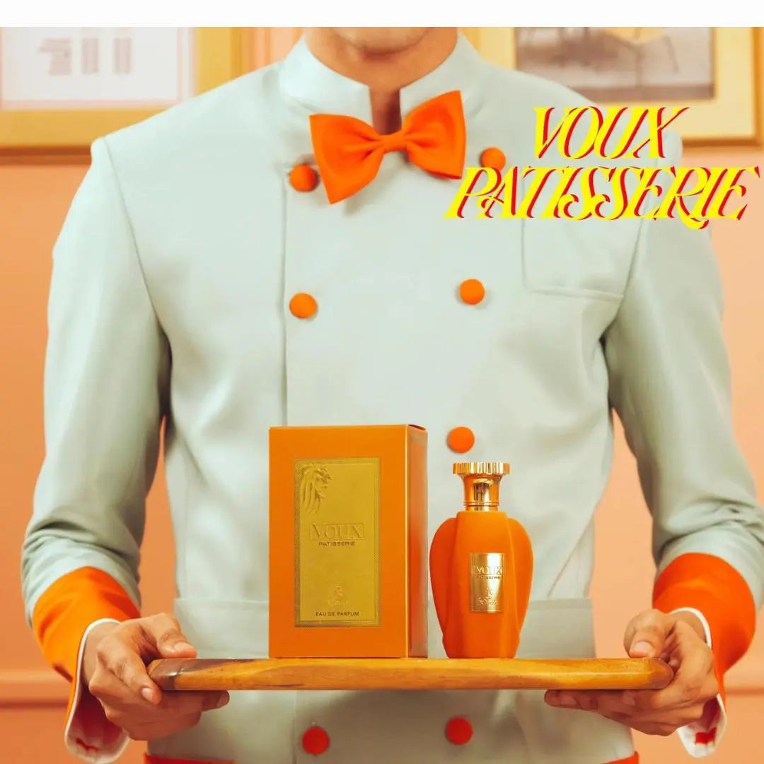 Emir Voux Patisserie EDP 100 мл – рекламна композиция с флакон и кутия