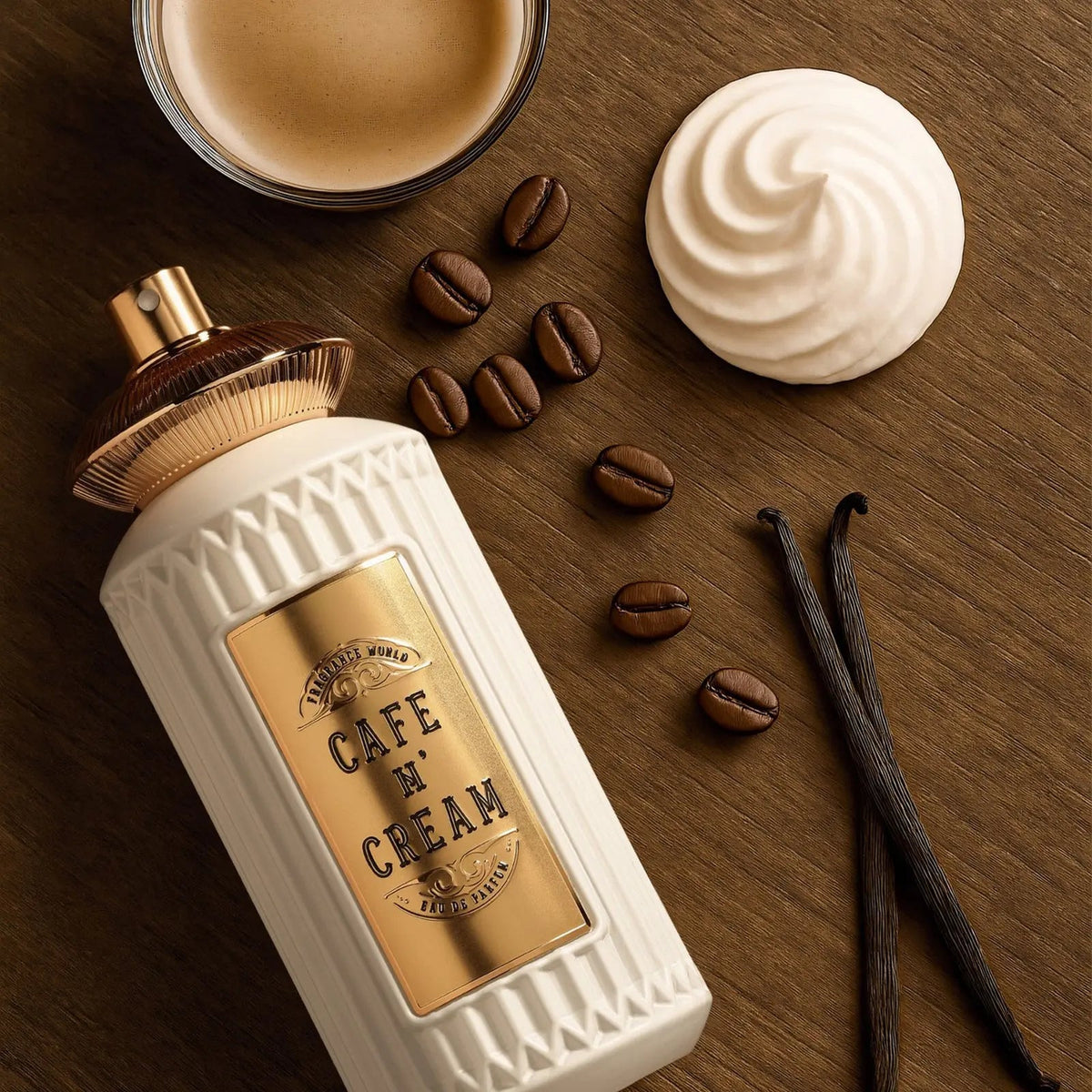 Fragrance World Cafe N'Cream EDP 100 мл – флакон с кафе и ванилия