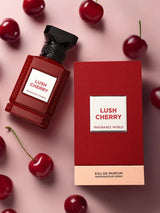 Fragrance World Lush Cherry EDP 80 мл – флакон и кутия с череши