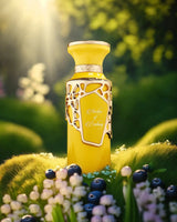 Fragrance World Nectar of Ecstasy EDP 100 мл – флакон в зелена рекламна композиция