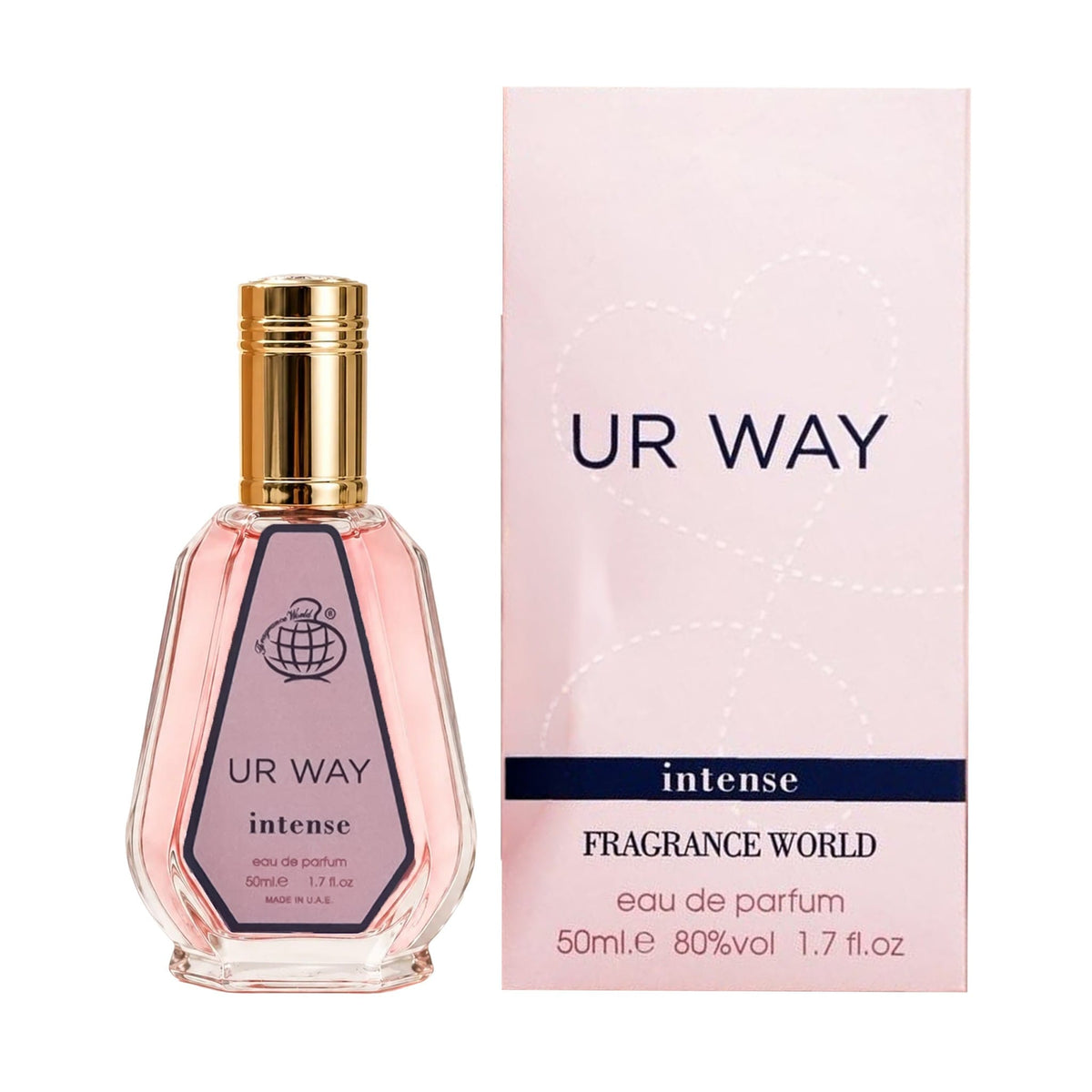 Fragrance World UR Way Intense EDP 50 мл — флакон с кутия