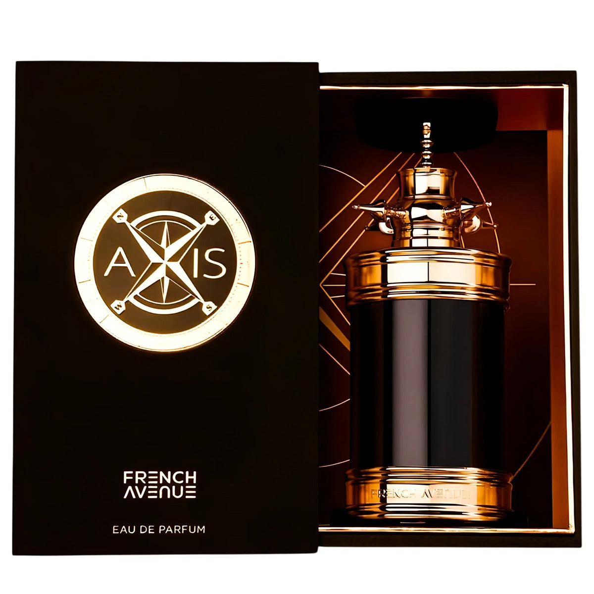 French Avenue Axis EDP 100 мл – флакон в рекламна композиция