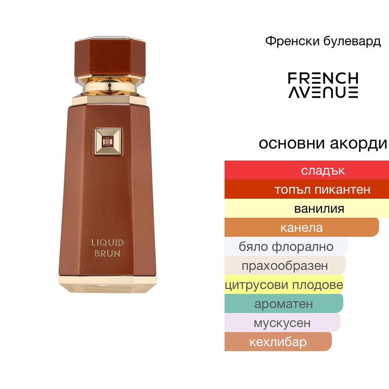 French Avenue Liquid Brun EDP 100мл. - оригинален арабски парфюм | Aroma Viva BG