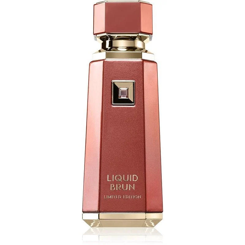 Флакон French Avenue Liquid Brun Limited Edition ExDP 150 мл с огледално отражение на бял фон.