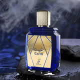 Khadlaj Gaith EDP 100 мл – флакон в синя рекламна композиция