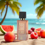 Lattafa Ana Abiyedh Coral EDP 60 мл – флакон с плодове на морски фон