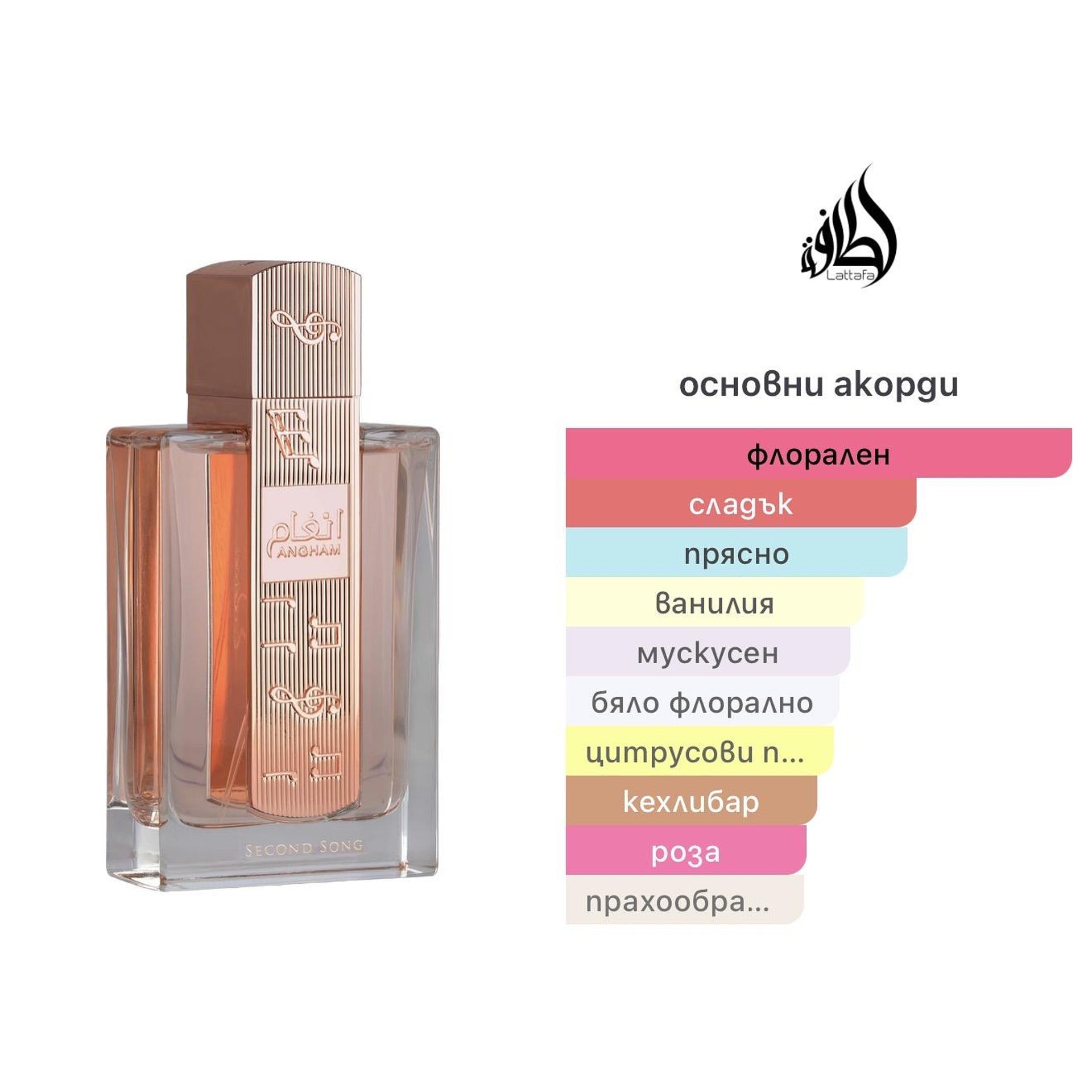 Lattafa Angham Second Song EDP 100ml - оригинален арабски парфюм | Aroma Viva BG