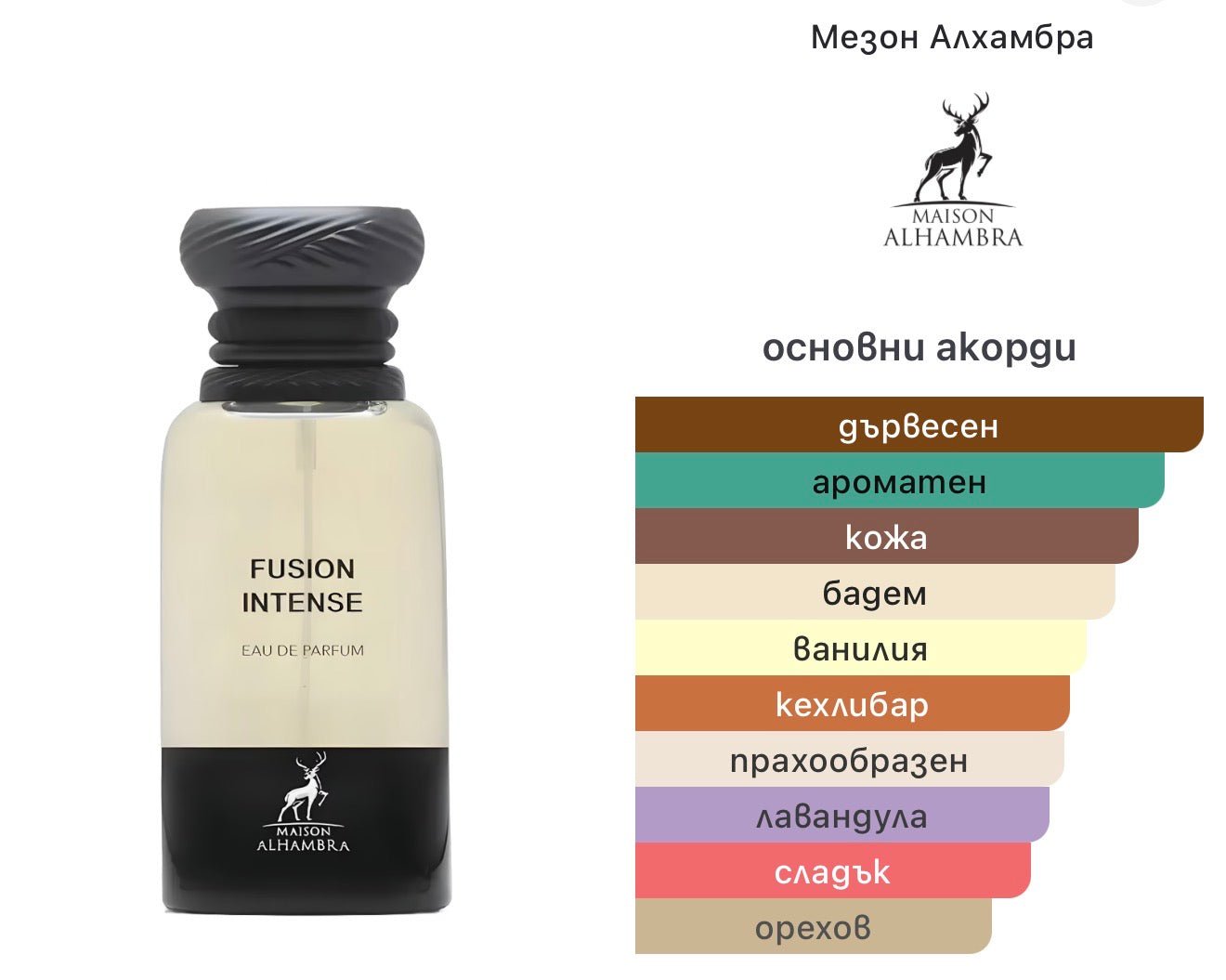 Maison Alhambra Fusion Intense EDP 80мл. - оригинален арабски парфюм | Aroma Viva BG