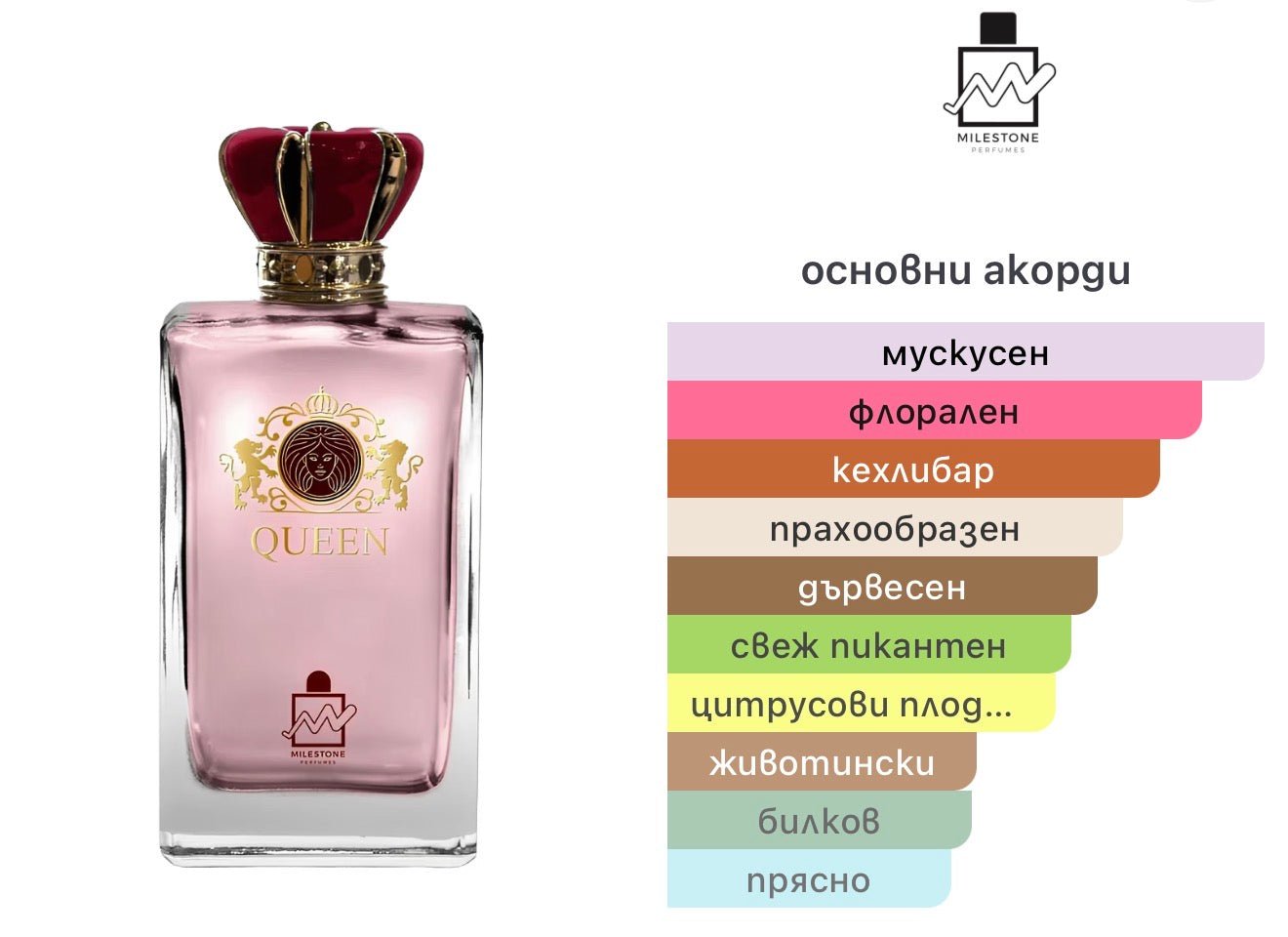 Milestone Perfumes Queen EDP 100мл. - оригинален арабски парфюм | Fragrance of Dubai
