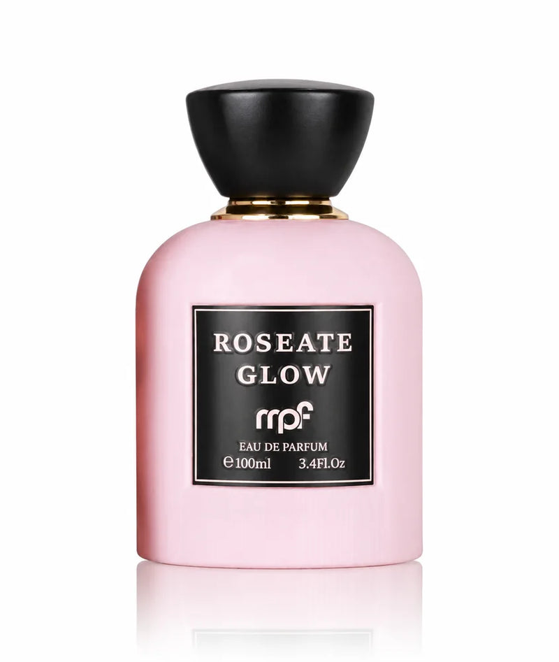 Флакон My Perfumes Roseate Glow EDP 100 мл с огледално отражение на бял фон.