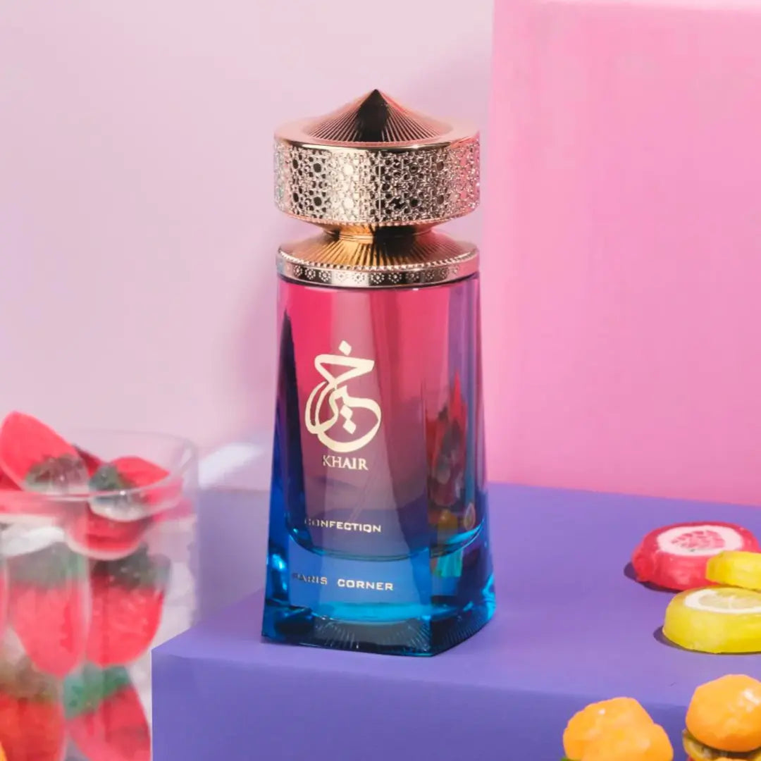 Paris Corner Khair Confection комплект EDP 100 мл + дезодорант 200 мл — кадър с фон