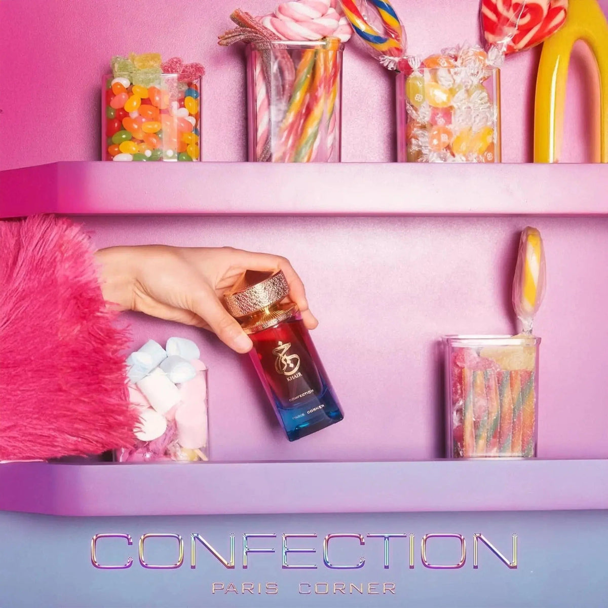 Paris Corner Khair Confection комплект EDP 100 мл + дезодорант 200 мл — кадър с фон