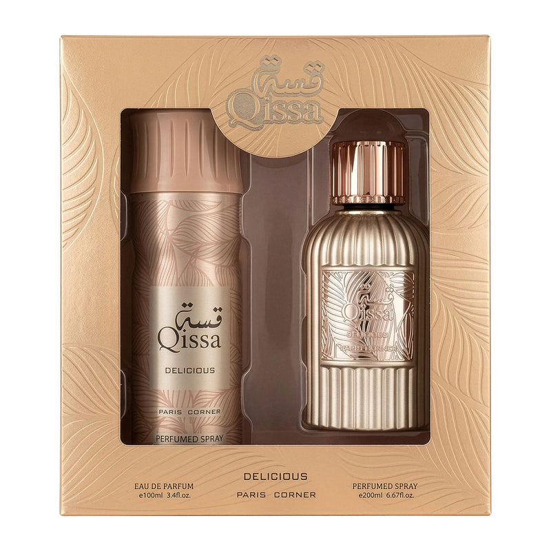 Paris Corner Qissa Delicious комплект EDP 100 мл + дезодорант 200 мл