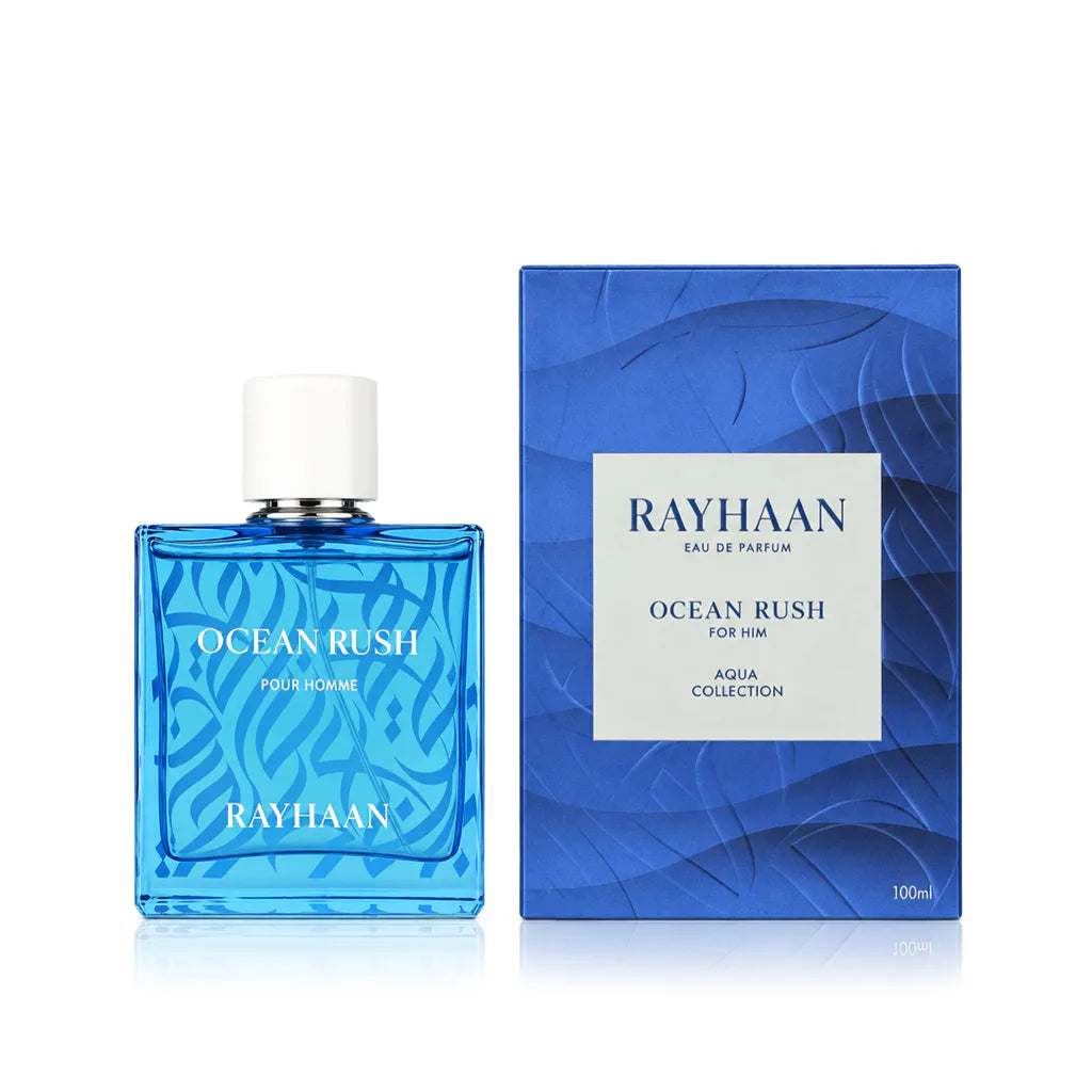 Rayhaan Ocean Rush pour Homme EDP 100 мл — флакон с кутия