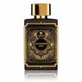 Флакон Riiffs Goodness oud EDP 100 мл с огледално отражение на бял фон.