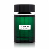 Флакон Rochas L'Homme Aromatic Touch с огледално отражение на бял фон.