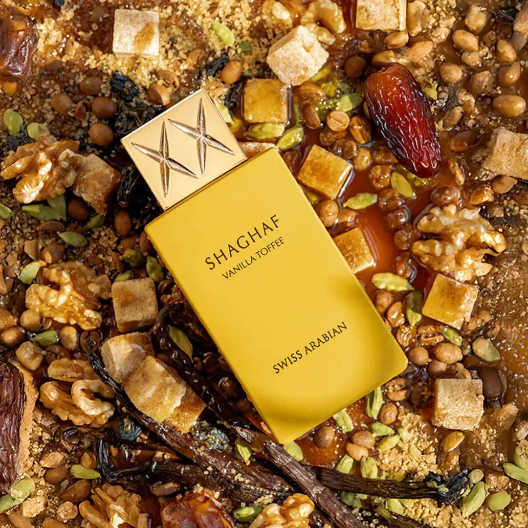 Swiss Arabian Shaghaf Vanilla Toffee EDP 75 мл – флакон в десертна композиция