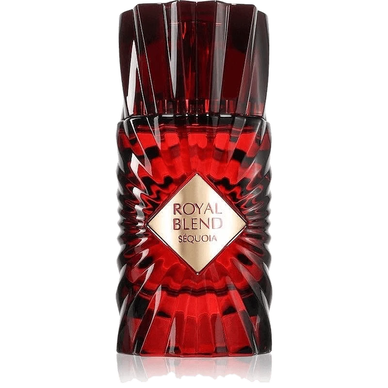 Флакон French Avenue Royal Blend Sequoia EDP 100 мл с огледално отражение на бял фон.