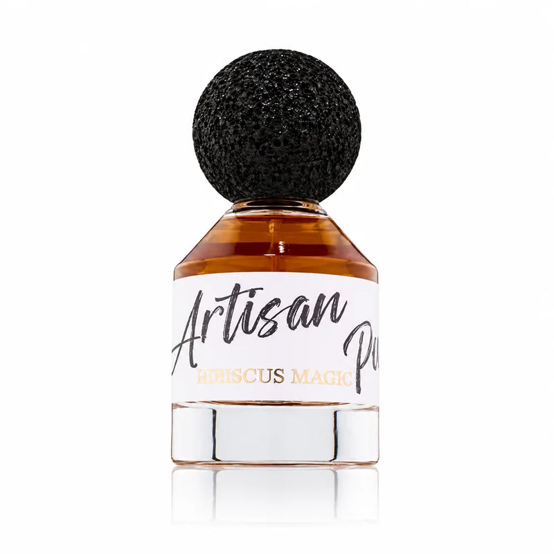Флакон Hibiscus Magic EDP 80 мл с огледално отражение на бял фон.