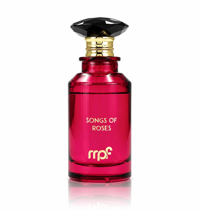 Флакон My Perfumes Songs of Roses EDP 100 мл с огледално отражение на бял фон.