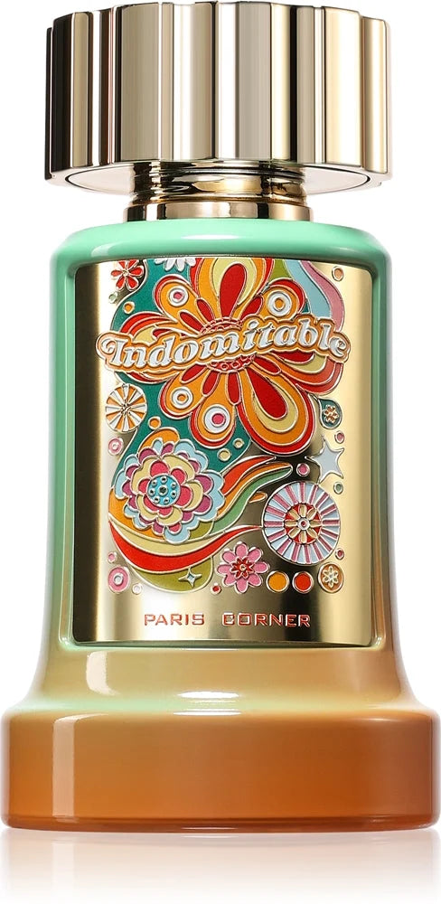 Флакон Paris Corner Indomitable EDP 100 мл с огледално отражение на бял фон.