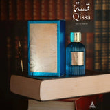 Paris Corner Qissa Blue EDP 100 мл – флакон и кутия до книги